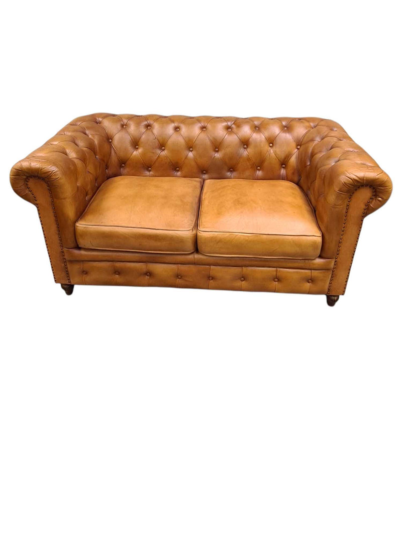 Glasgow Two seater Chesterfield Leather sofa