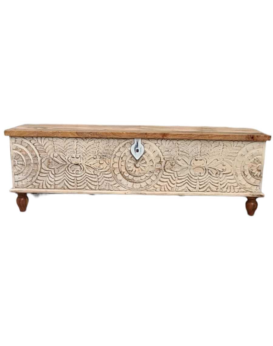 INDORE CARVED INDIAN TRUNK