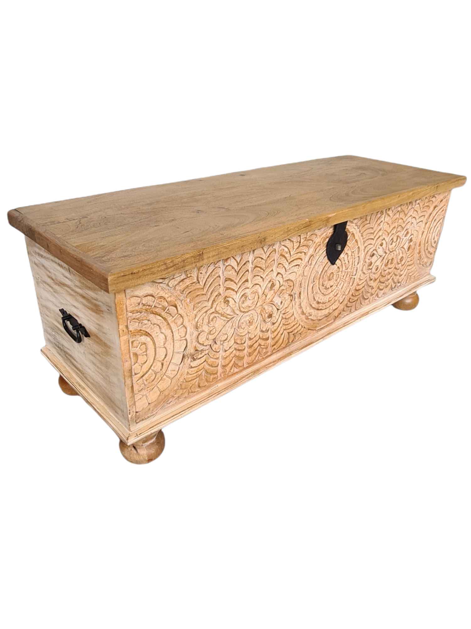 INDORE CARVED INDIAN TRUNK