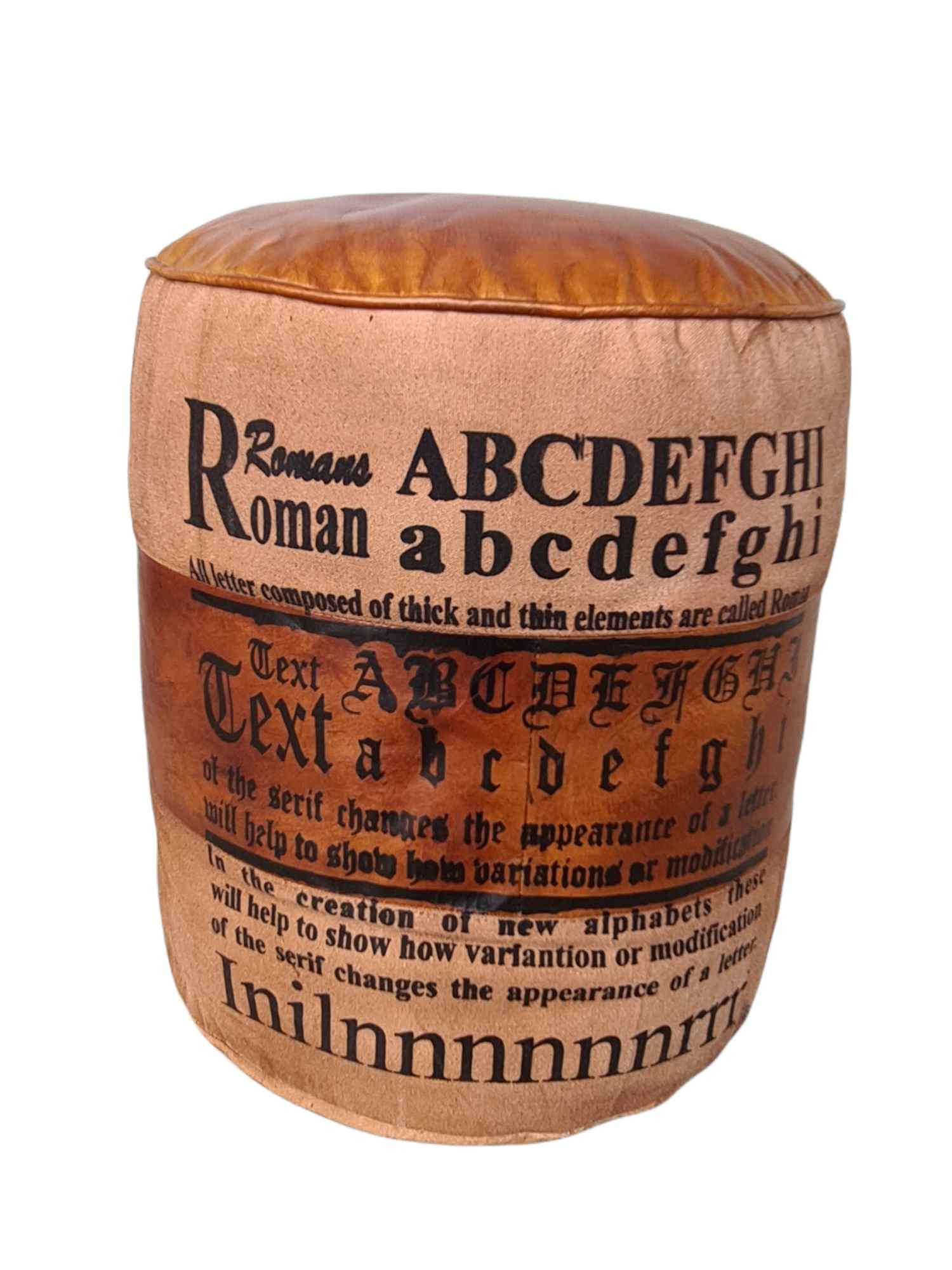 ROMAN LEATHER POUF