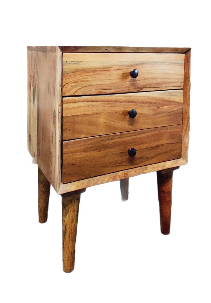 Marcus 3 Drawer Scandinavian Bedside