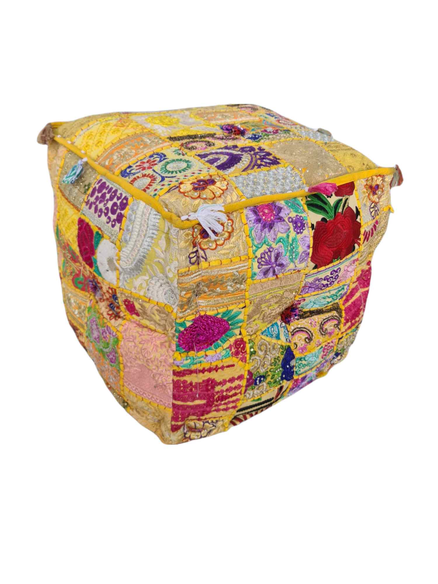 KORA RAJASTHANI  POUF (SQUARE)