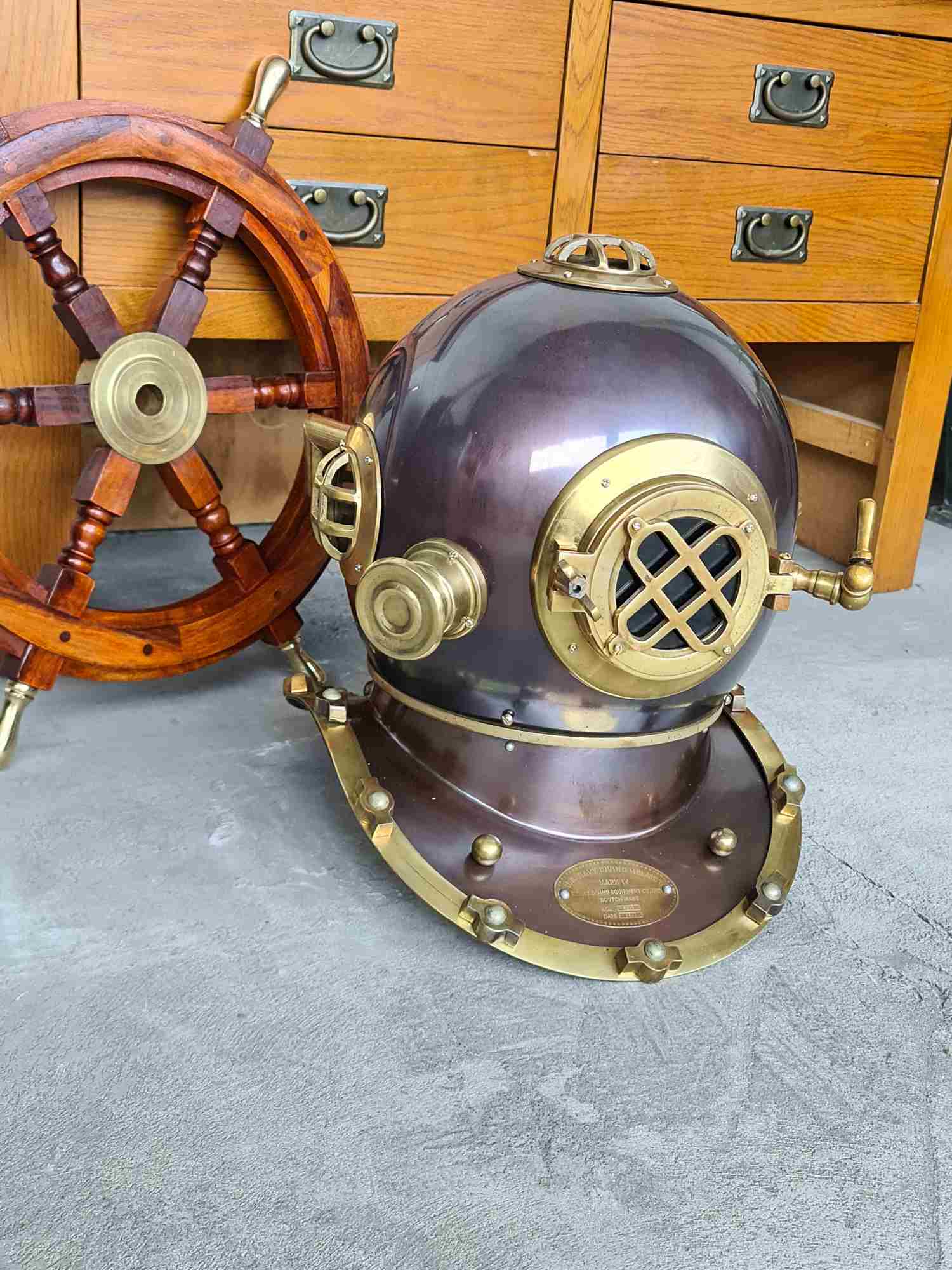 US Navy Reproduction Diving Helmet