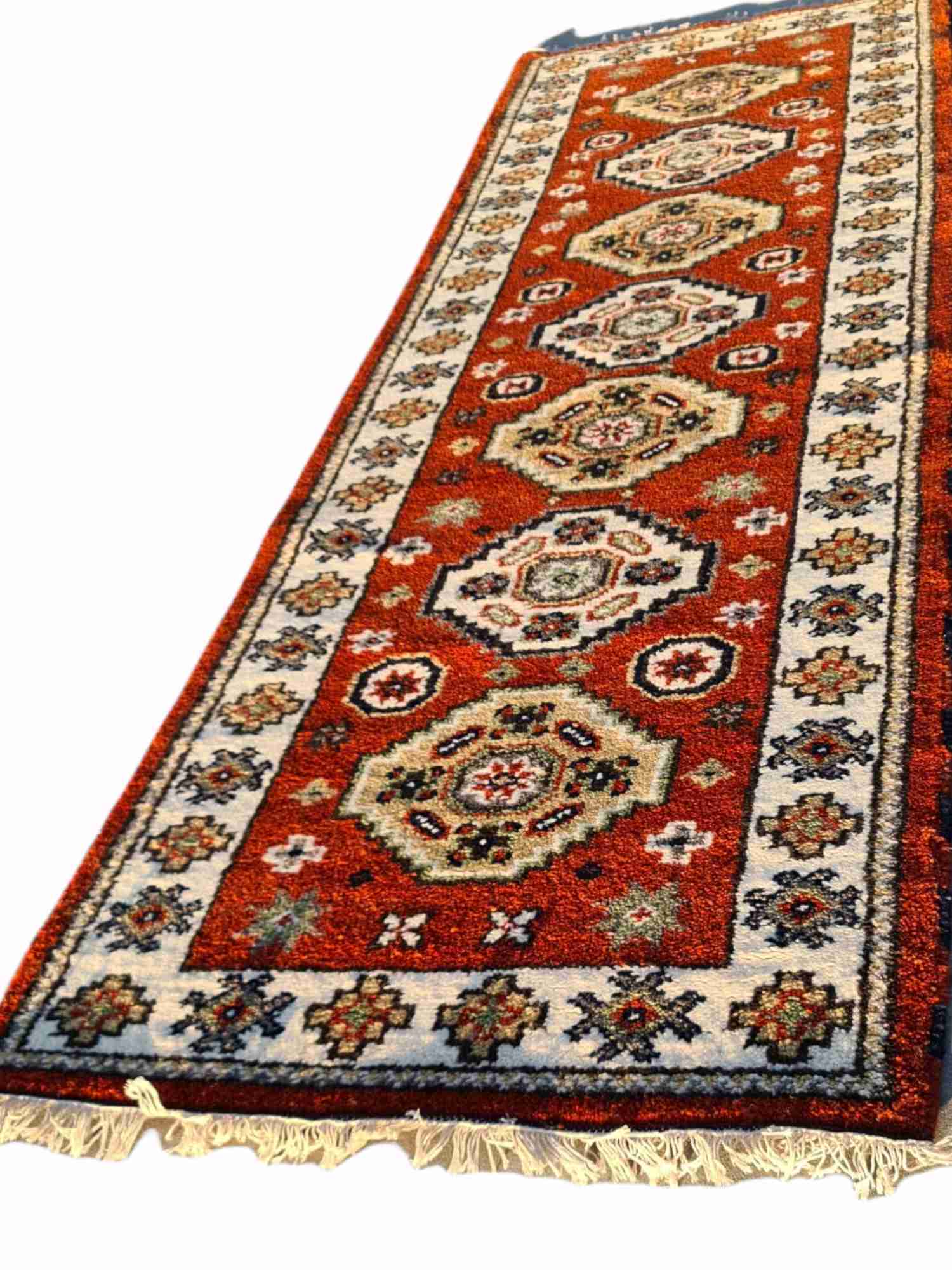 Hand Knotted Wool Hall Runner No 50