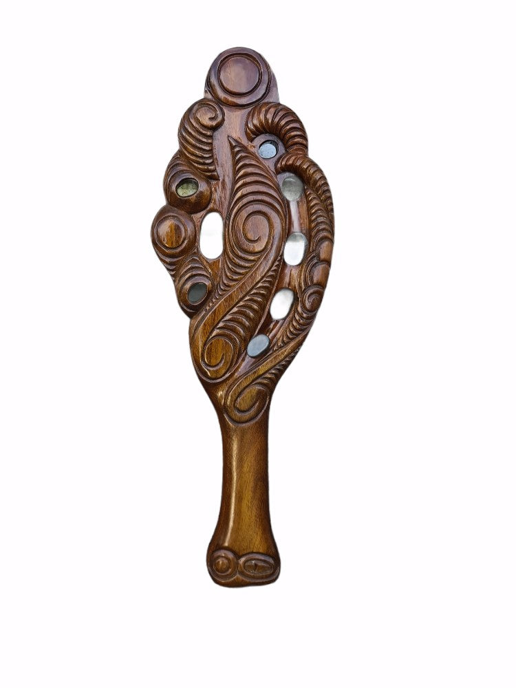Whanga wood carved Maori Patu