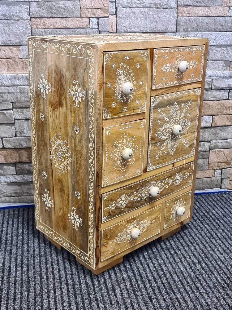 Rama Indian Chest of 7 Drawers