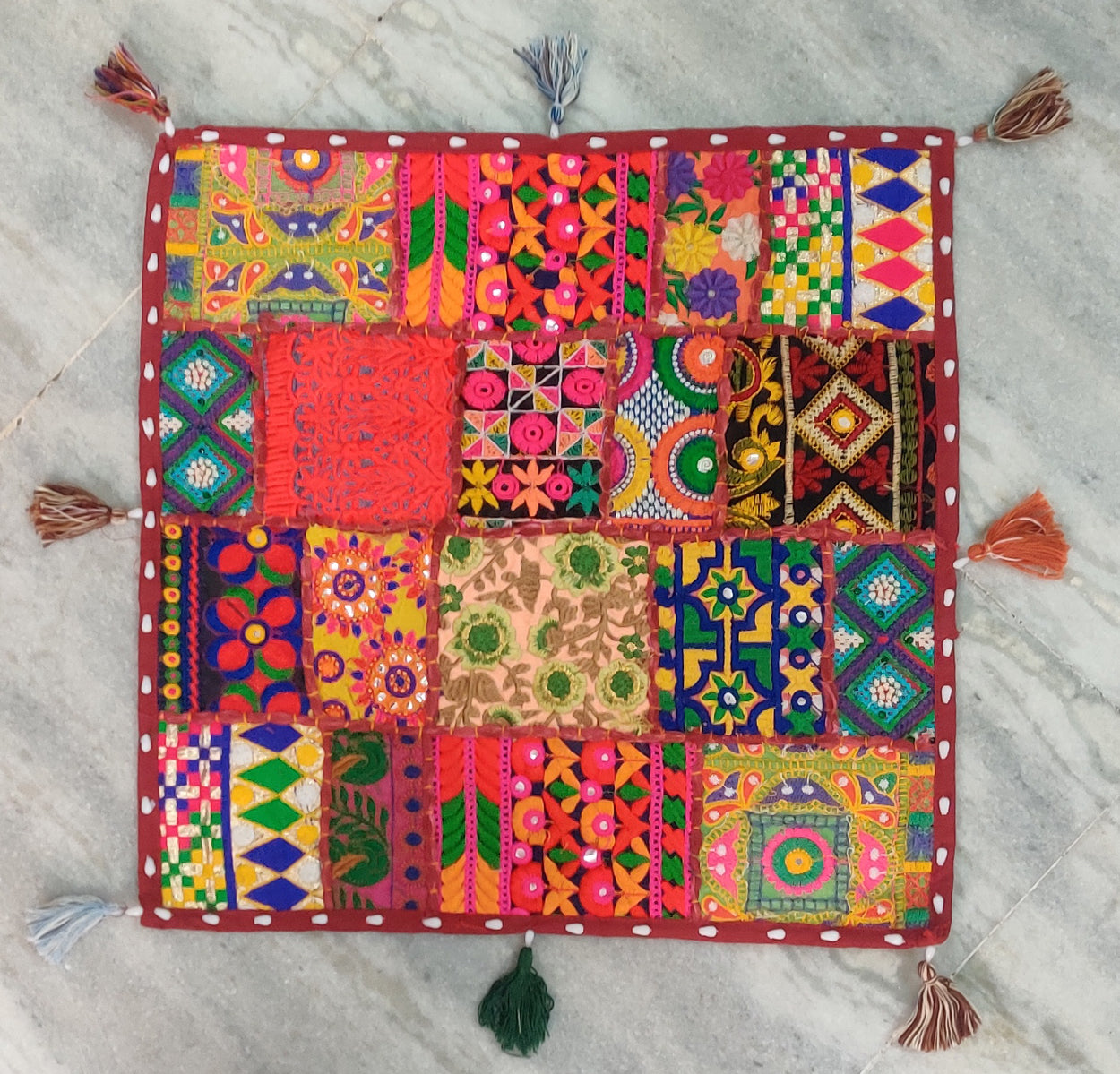 Indian Embroidery Cushion Cover