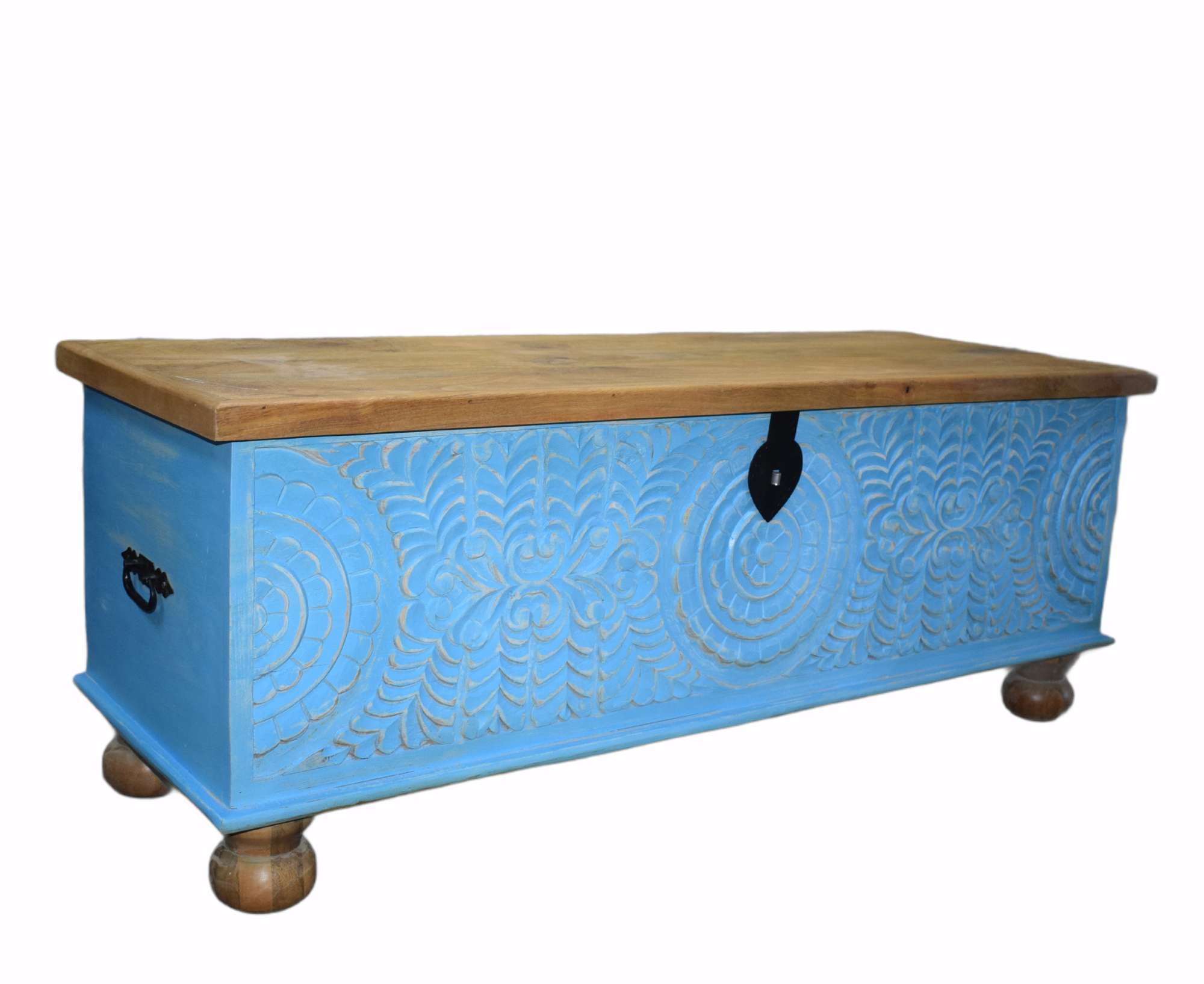 INDORE CARVED INDIAN TRUNK