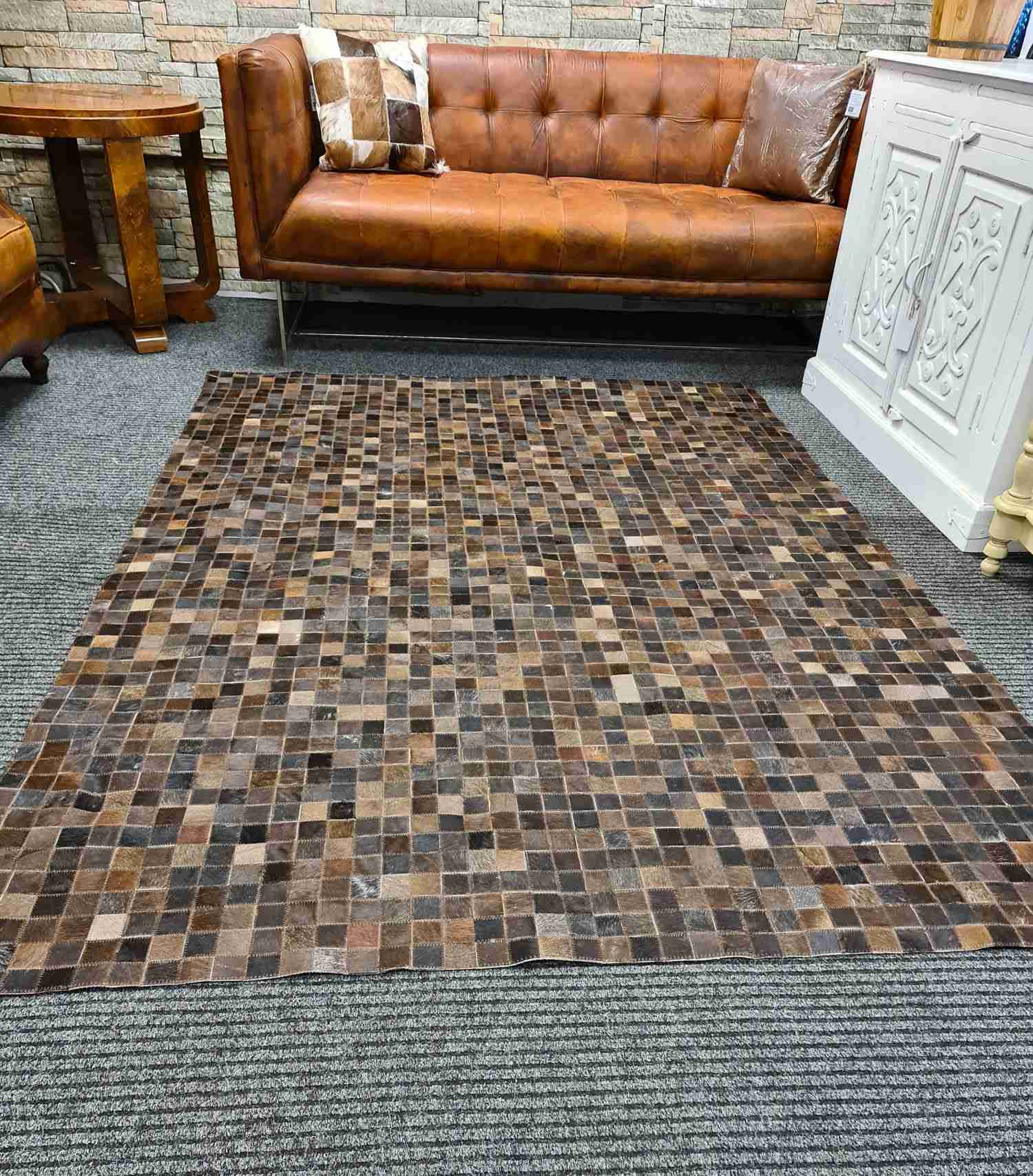 Selena Goat skin Patchwork Rug
