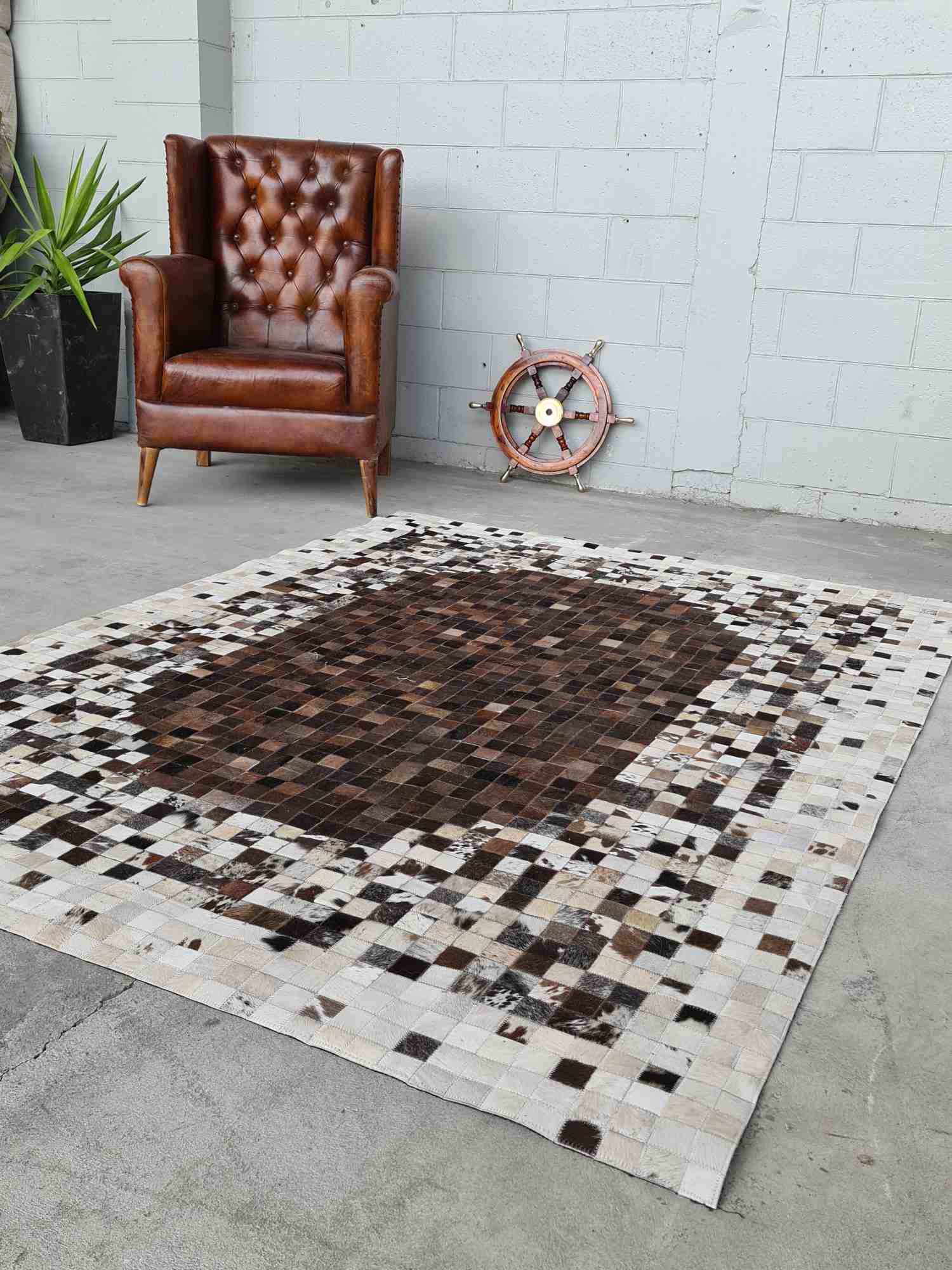 Jennifer Cowhide Patchwork Rug