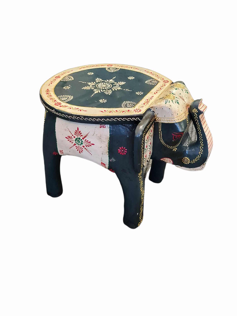 Large Hand Painted Elephant Table