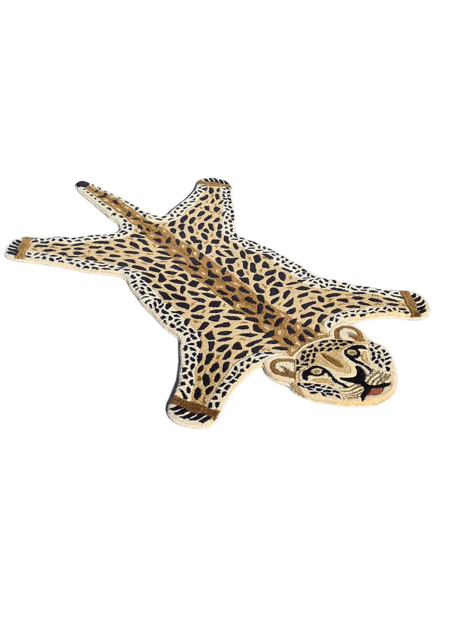 Wool Leopard Rug (Hand Made)