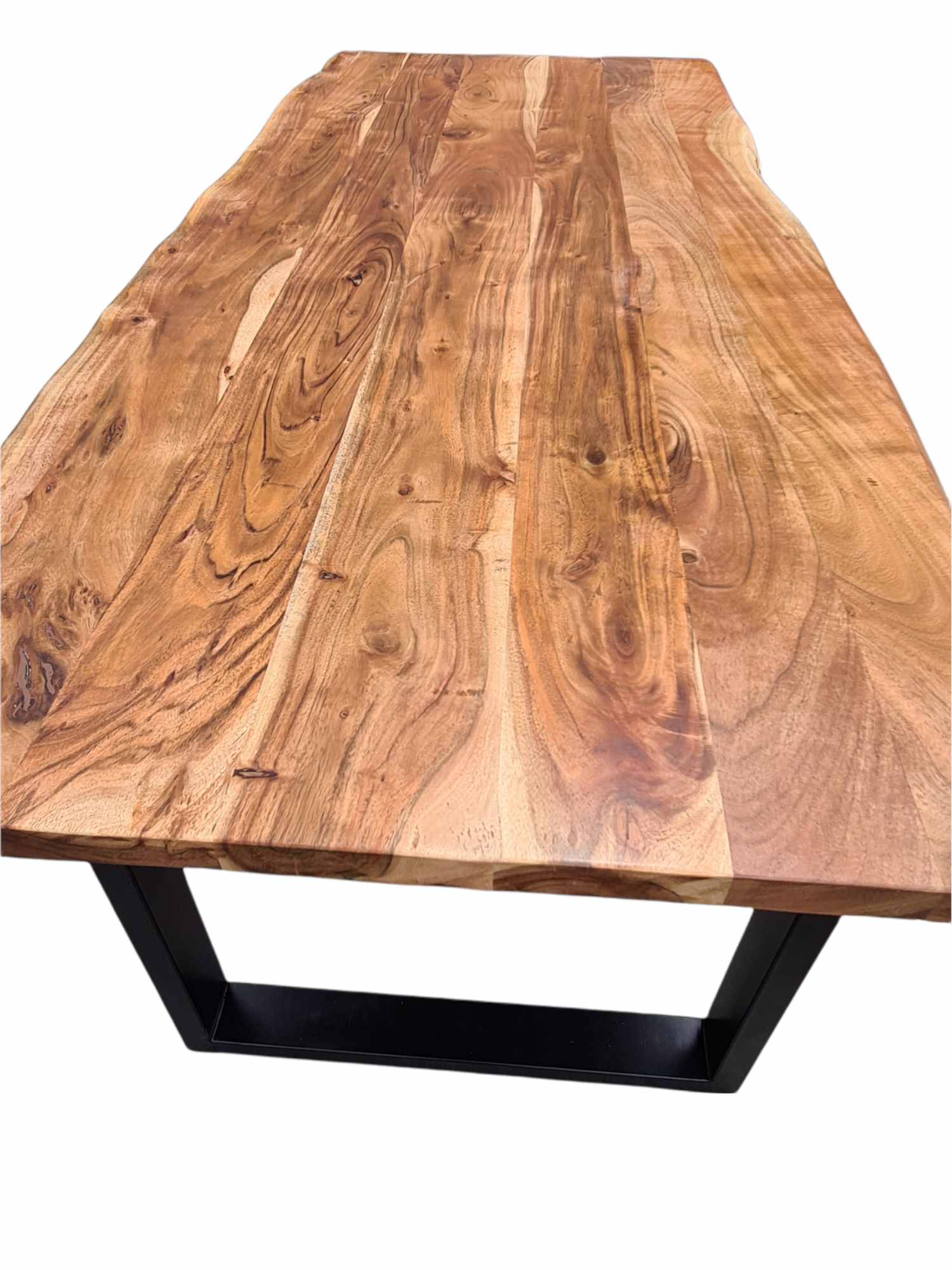 TEXAS LIVE EDGE INDUSTRIAL DINING TABLE