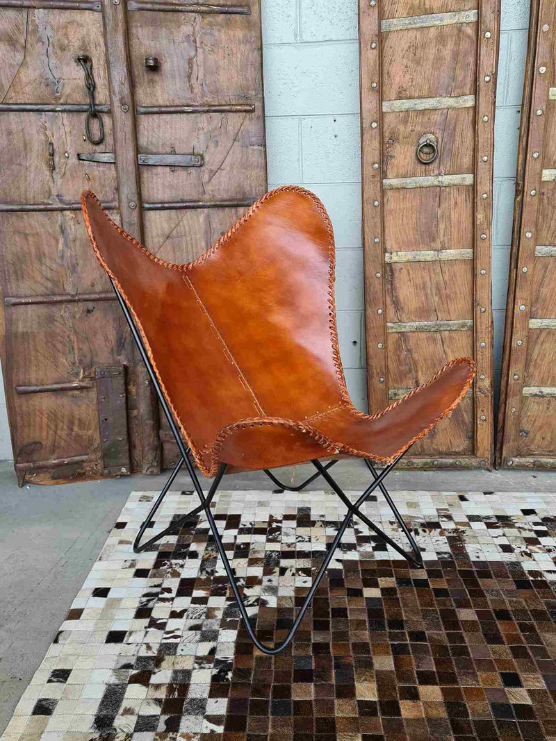 MARILYN LEATHER BUTTERFLY CHAIR