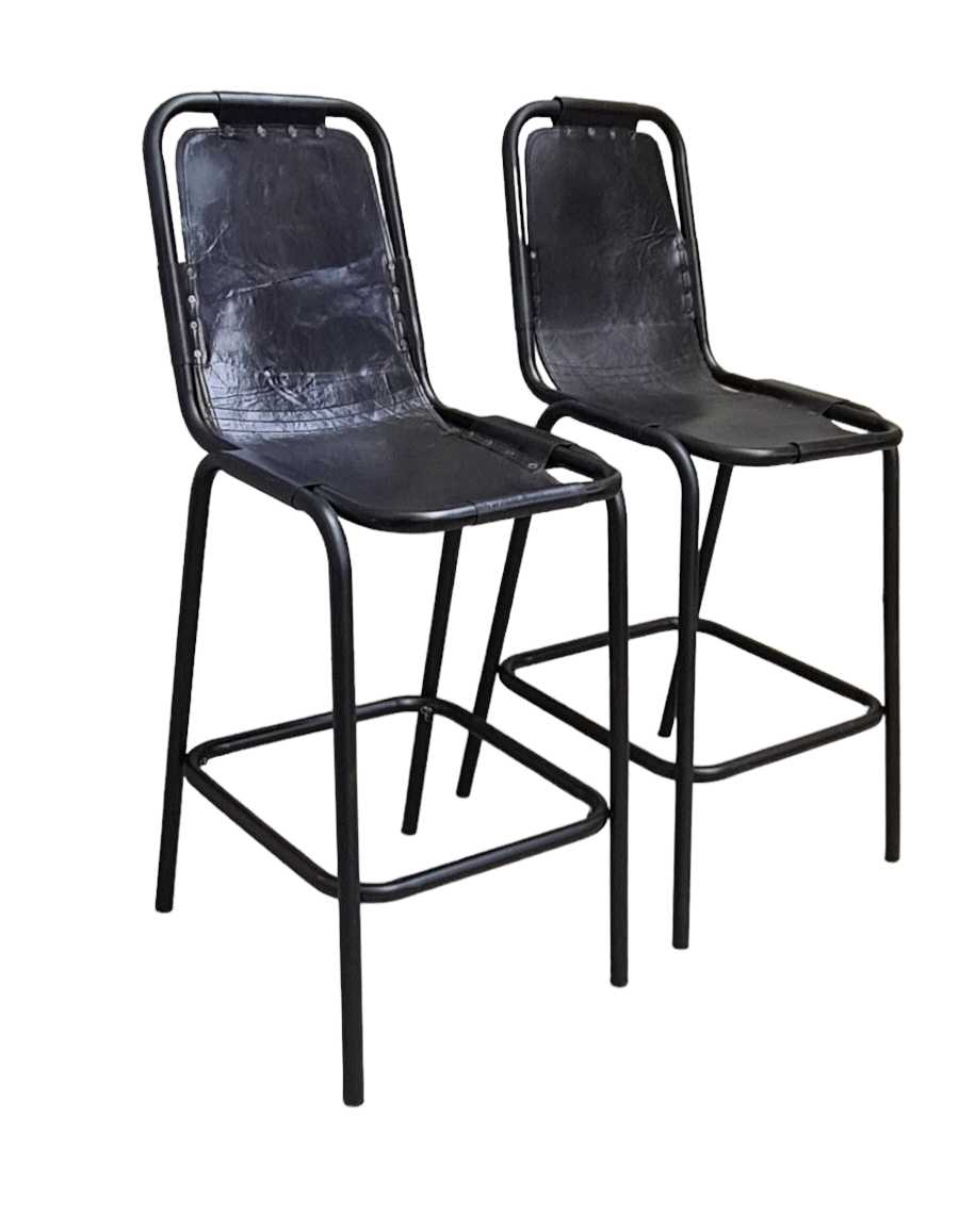 Les Arc Leather Barstool