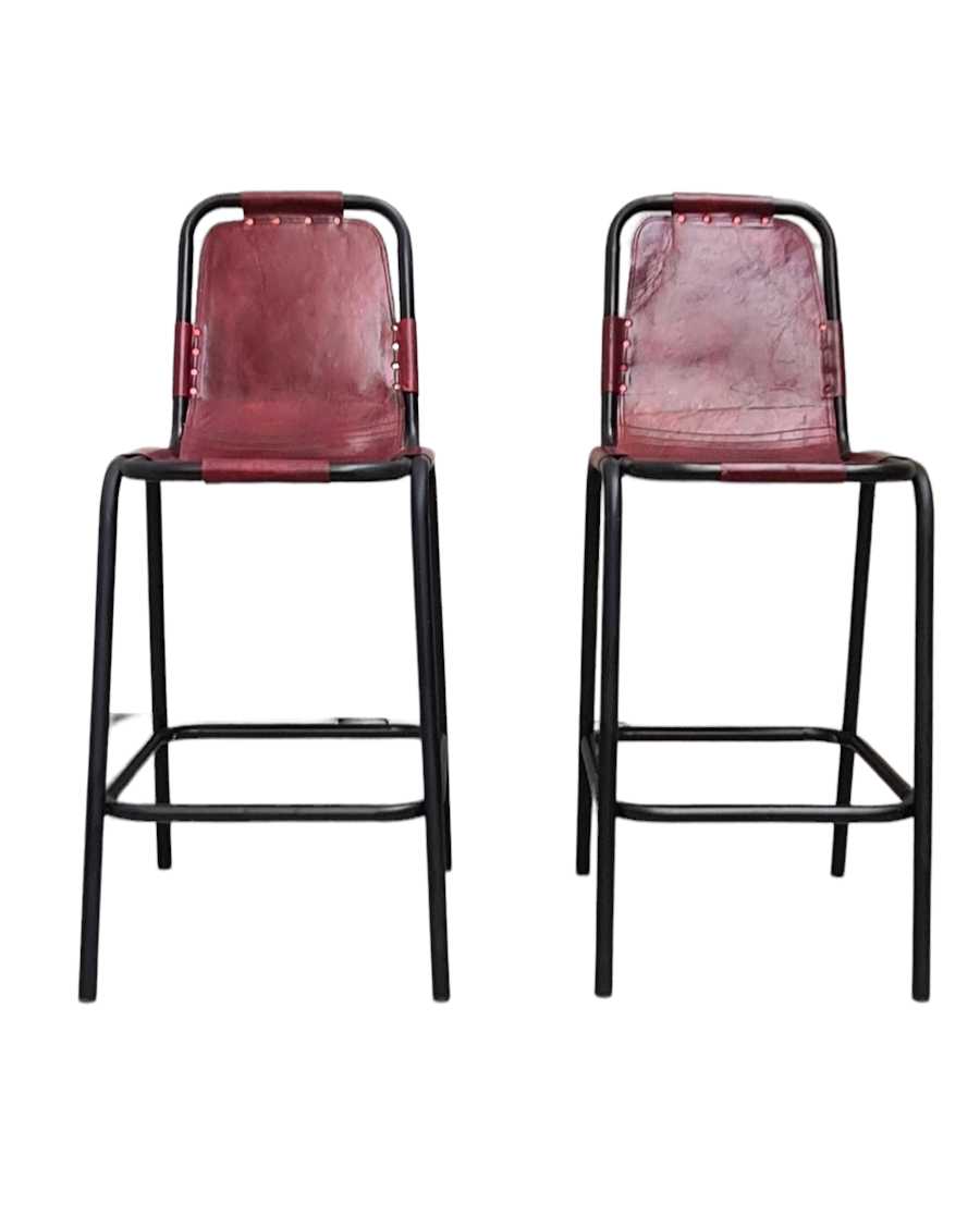 Les Arc Leather Barstool