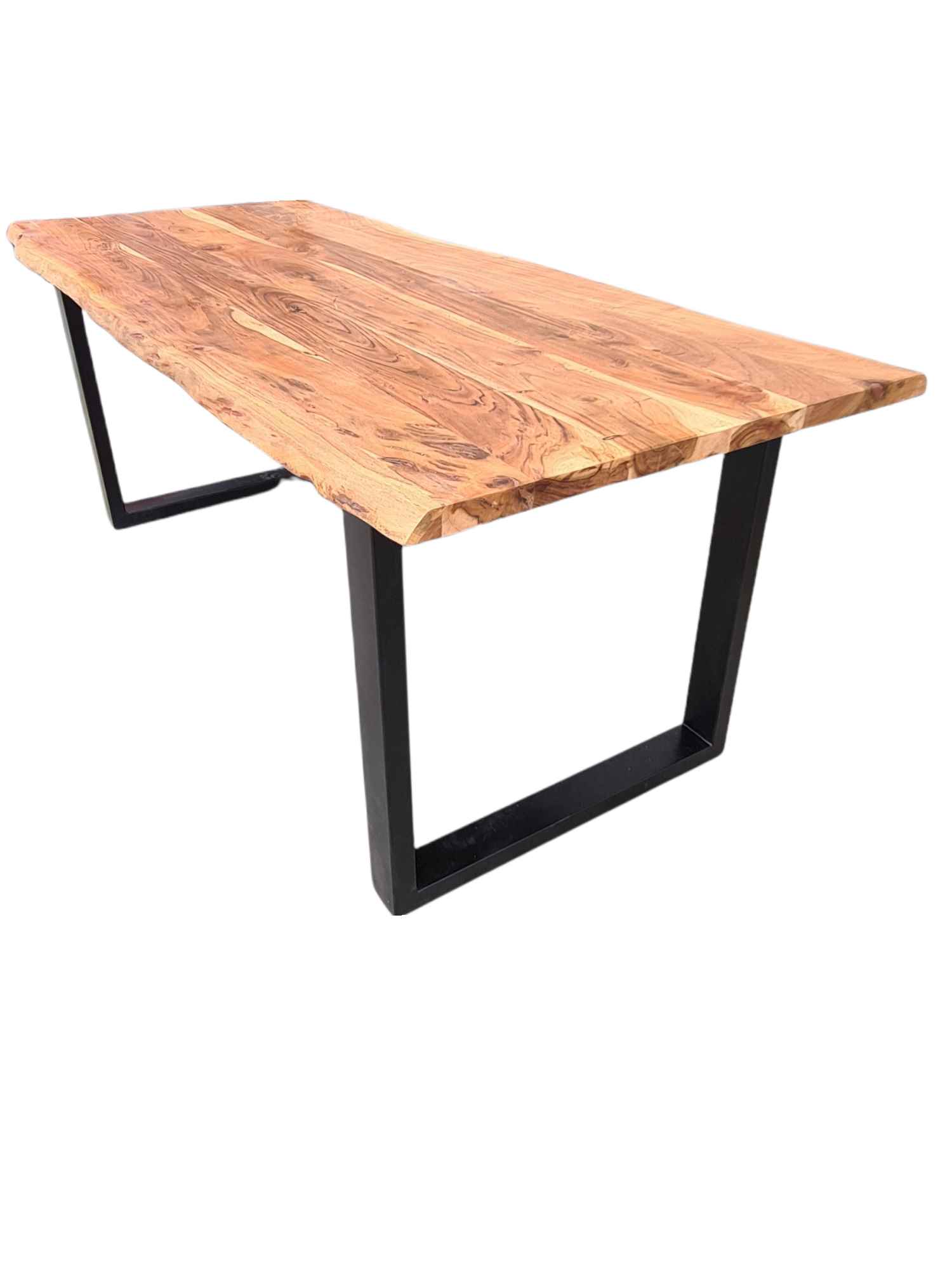 TEXAS LIVE EDGE INDUSTRIAL DINING TABLE