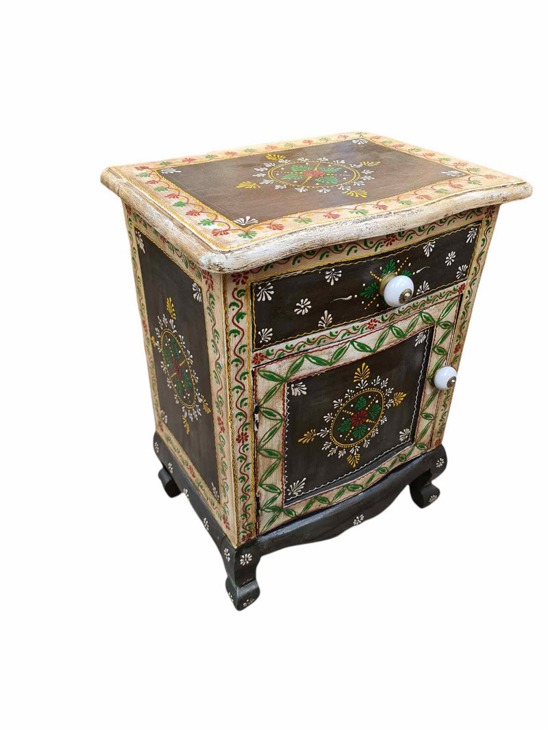 Hand painted Indian Nightstand