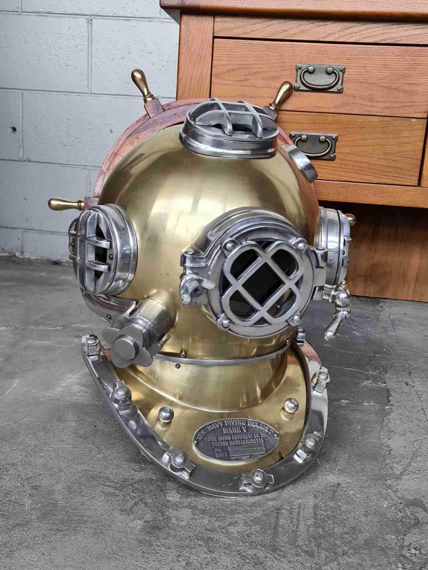 US Navy Reproduction Diving Helmet