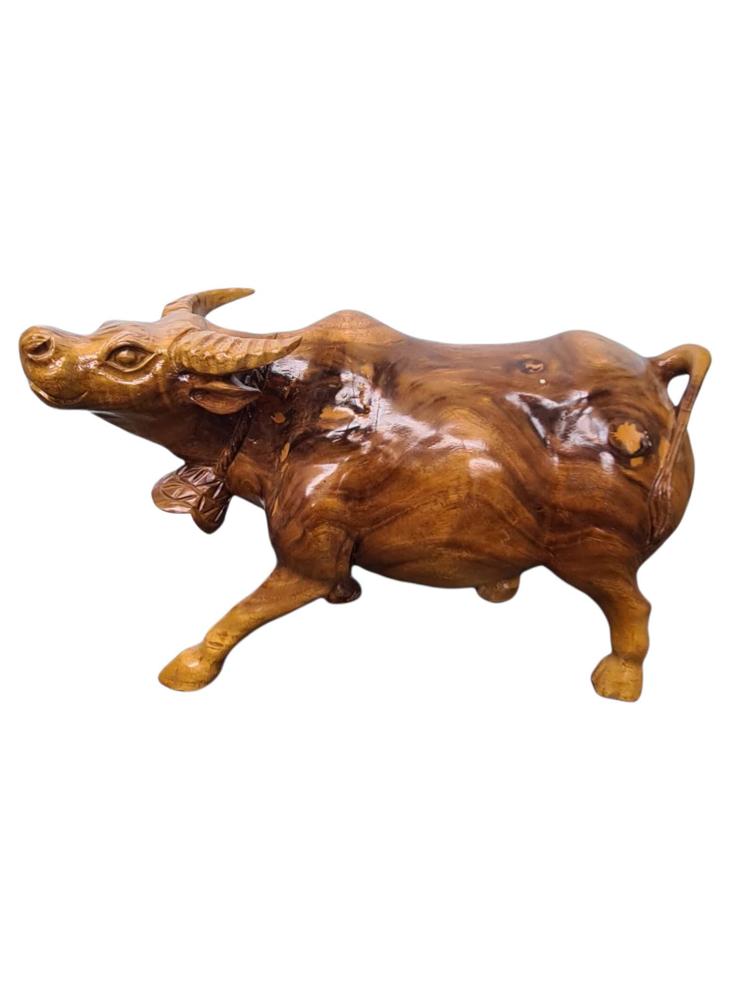 WOOD CARVED WATER BUFFALO